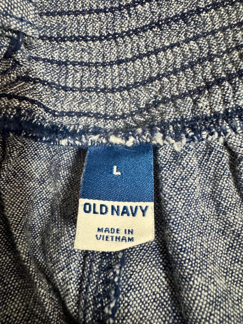 Old Navy Womens Linen Wide Leg Baggy Jumpsuit Large Euro Summer Resort Coastal - Picture 4 of 6
